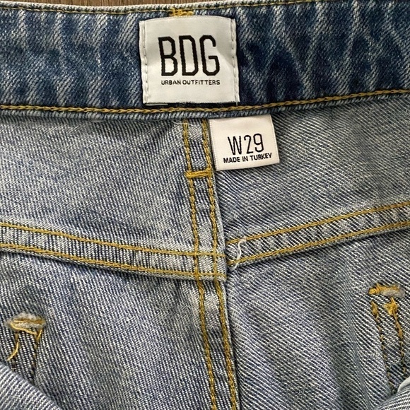 BDG Urban Outfitters Button Fly Denim Shorts. Distressed raw edge. Loose fit. - Picture 6 of 6